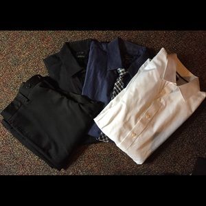 Apt 9   3 shirts, 1 Apt 9 black dress pants